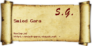 Smied Gara névjegykártya